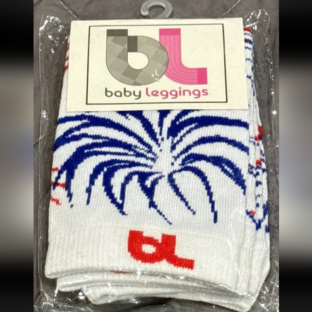 BABYLEGS The Original One Size Fits Most Leg Warmers White fireworks